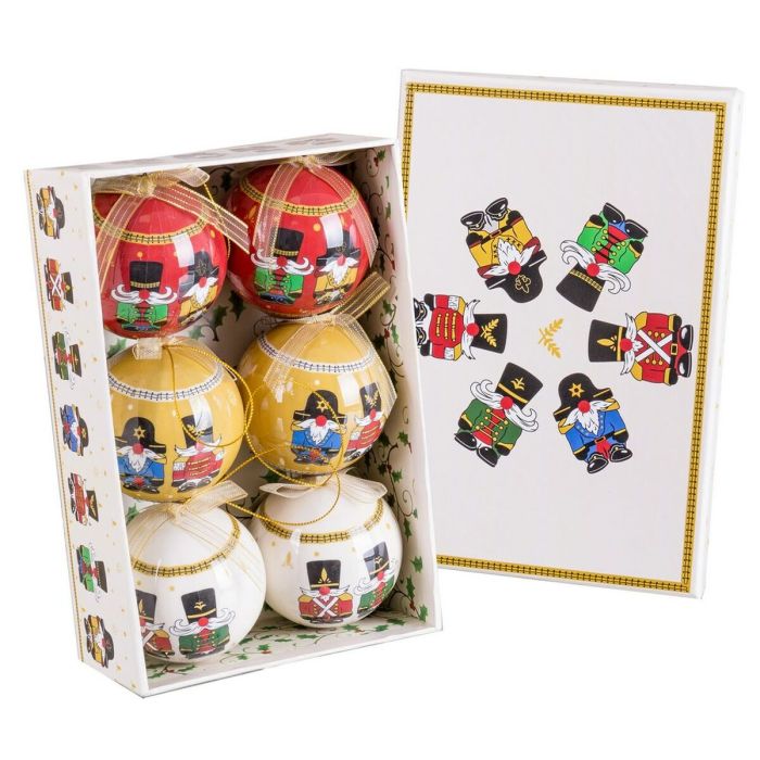 Bolas de Navidad Multicolor Polyfoam Soldado Ø 7,5 cm (6 Unidades)