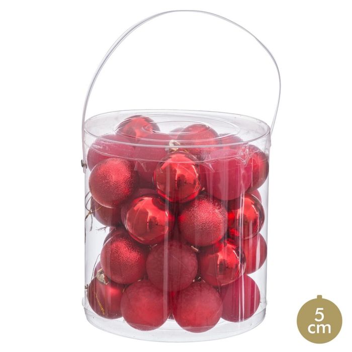 Bolas de Navidad Rojo Plástico Ø 5 cm (40 unidades)