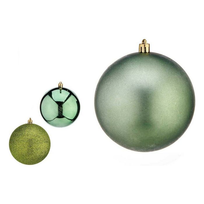Bolas de Navidad Verde Plástico Ø 10 cm 6 Unidades