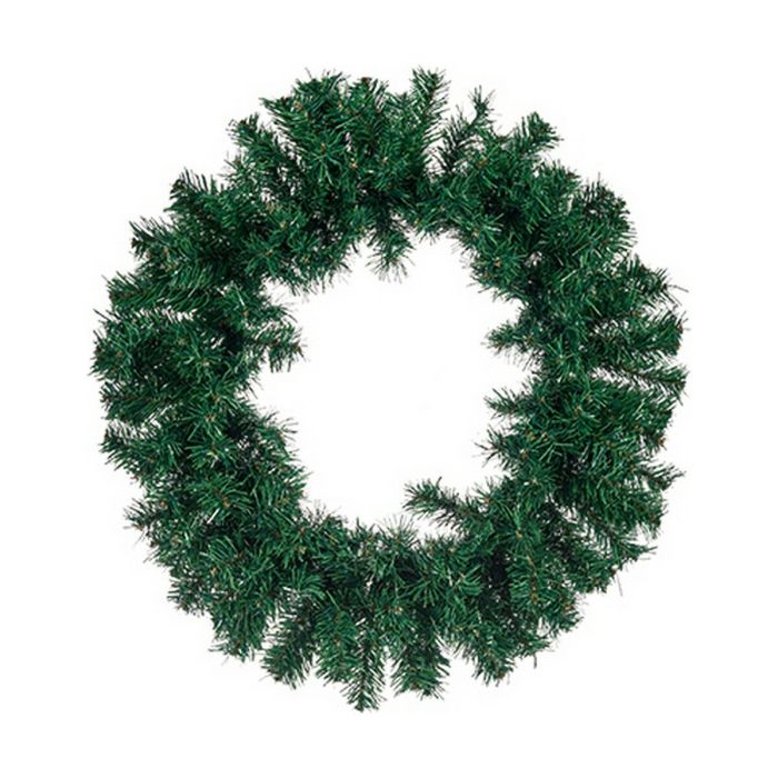 Corona de Navidad Verde Plástico (60 x 8 x 60 cm)
