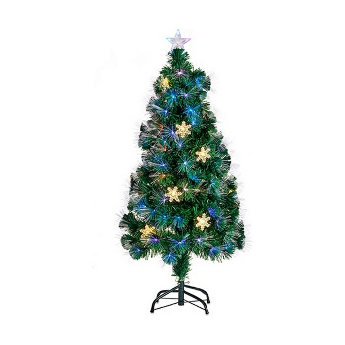 Árbol de Navidad con Estrella Luz LED Metal Verde Plástico Árbol de Navidad con Estrella Luz LED Metal Verde Plástico