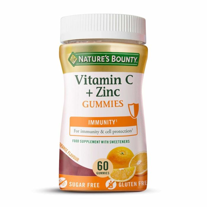 Complemento Alimenticio Nature's Bounty Gominolas Vitamina C Zinc Naranja 60 unidades