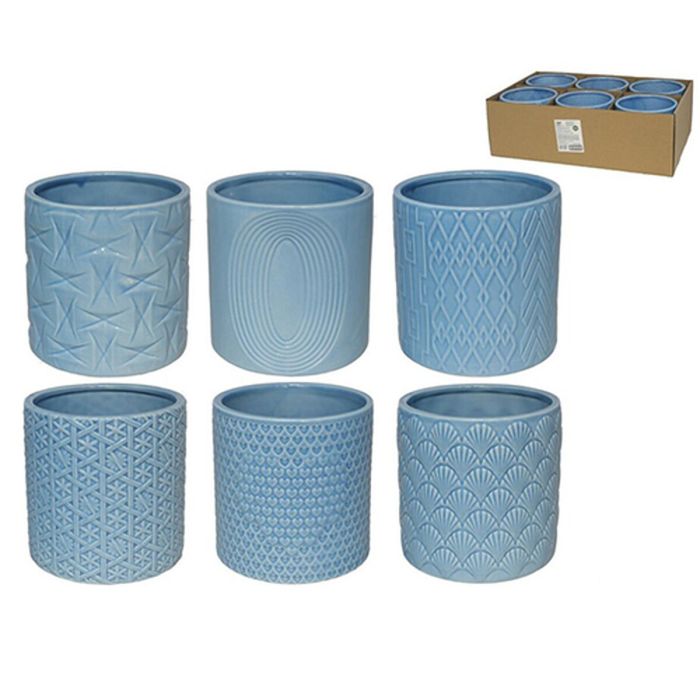 Set de Maceteros Gerimport Deco Azul Cerámica 13,5 x 13,5 x 13,2 cm (6 Unidades) 0 Set de Maceteros Gerimport Deco Azul Cerámica 13,5 x 13,5 x 13,2 cm (6 Unidades) 0