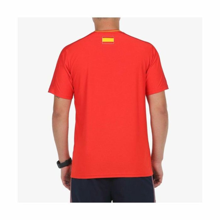 Camiseta de Manga Corta Hombre Bullpadel Exudo Rojo 3