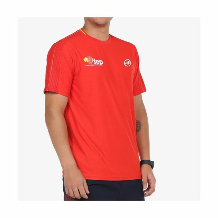 Camiseta de Manga Corta Hombre Bullpadel Exudo Rojo 2