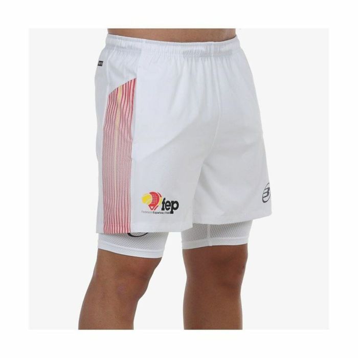 Pantalón Corto Deportivo Bullpadel Elato Blanco 2