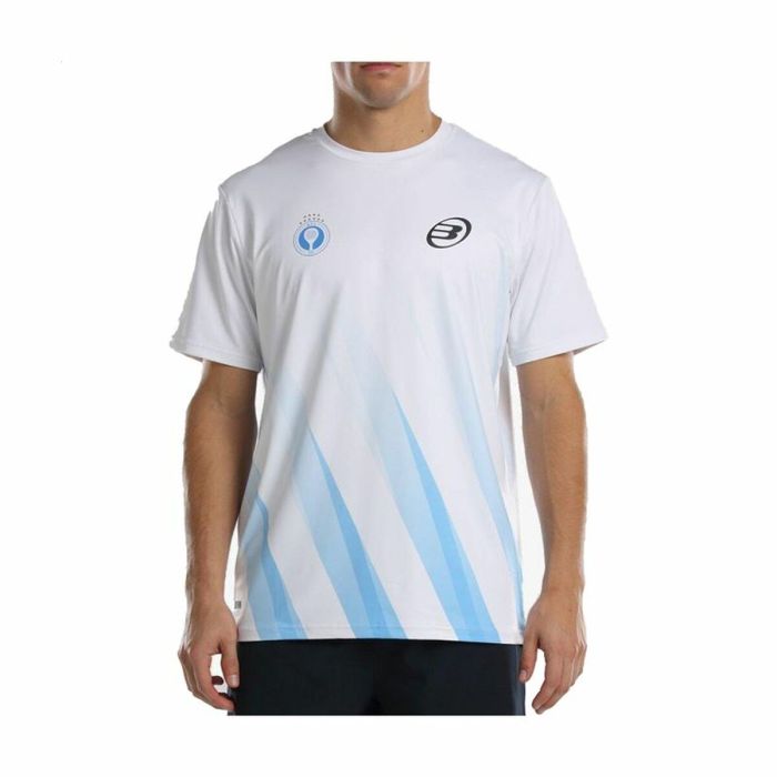 Camiseta Deportiva de Manga Corta Bullpadel Abino Blanco