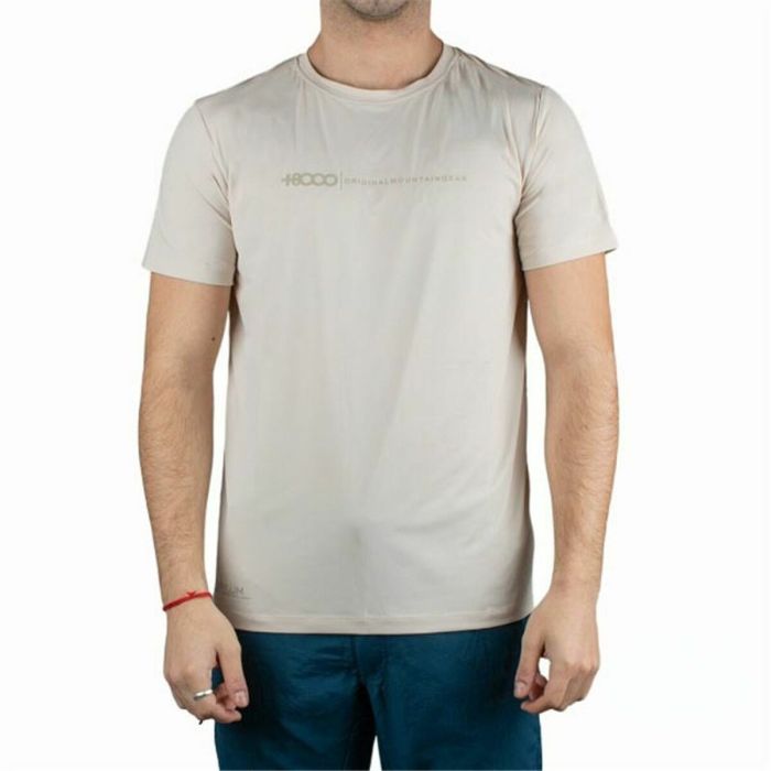 Camiseta de Manga Corta Hombre +8000 Uvero Beige