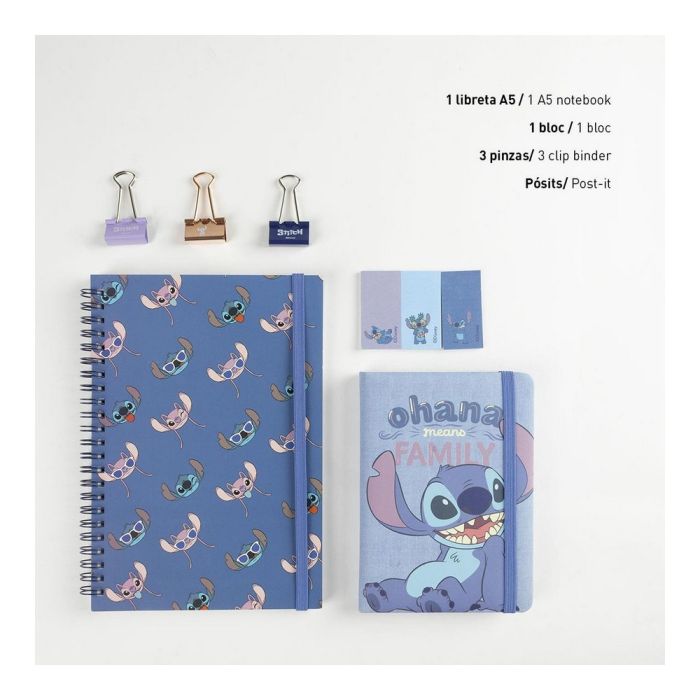 Set de Papelería Disney Stitch Azul (6 pcs) 2 Set de Papelería Disney Stitch Azul (6 pcs) 2