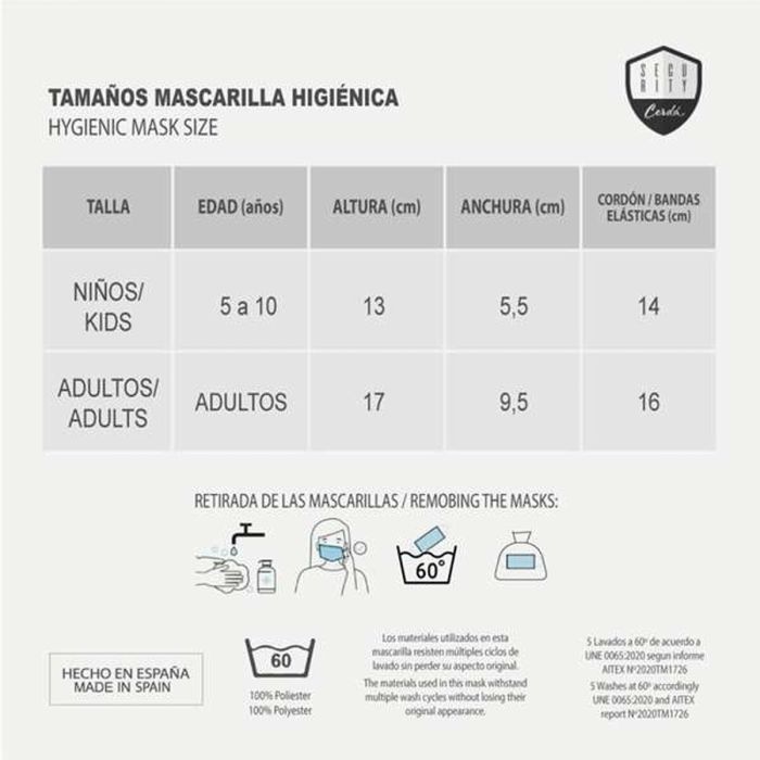 Mascarilla Higiénica Mickey Mouse + 11 Años 1 Mascarilla Higiénica Mickey Mouse + 11 Años 1