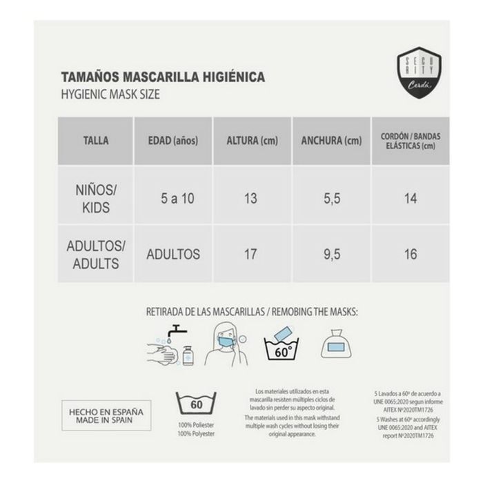 Mascarilla Higiénica Mickey Mouse Infantil 4 Mascarilla Higiénica Mickey Mouse Infantil 4