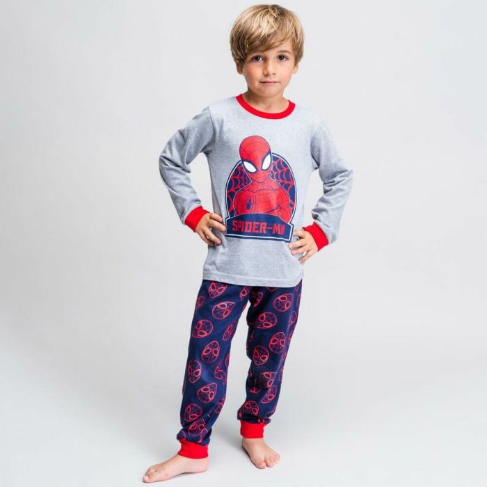 Pijama Infantil Spiderman Gris 4