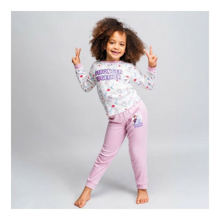 Pijama Infantil Frozen Beige 1
