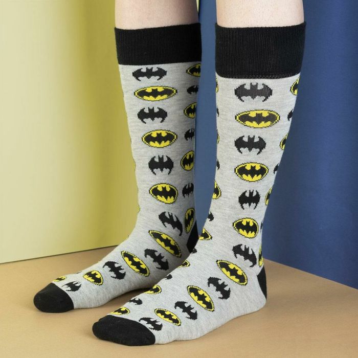 Calcetines Batman Unisex Gris claro 1 Calcetines Batman Unisex Gris claro 1