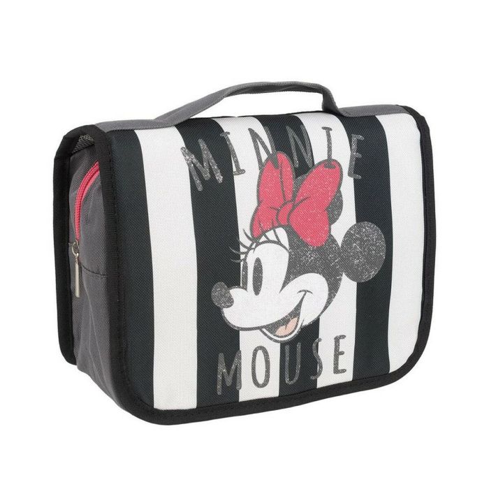 Neceser de Viaje con Percha Minnie Mouse Negro Gris Bixoto