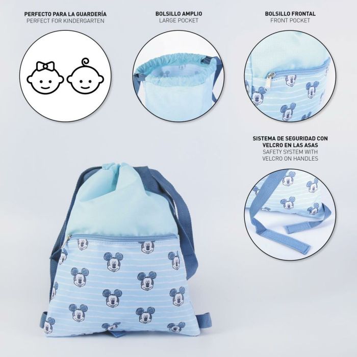 Mochila Escolar Mickey Mouse Azul 6 Mochila Escolar Mickey Mouse Azul 6