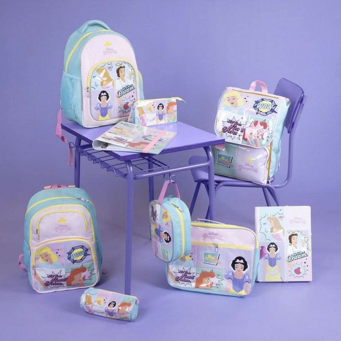 Estuche Escolar Cilíndrico Princesses Disney Rosa (8 x 8 x 23 cm) 2 Estuche Escolar Cilíndrico Princesses Disney Rosa (8 x 8 x 23 cm) 2