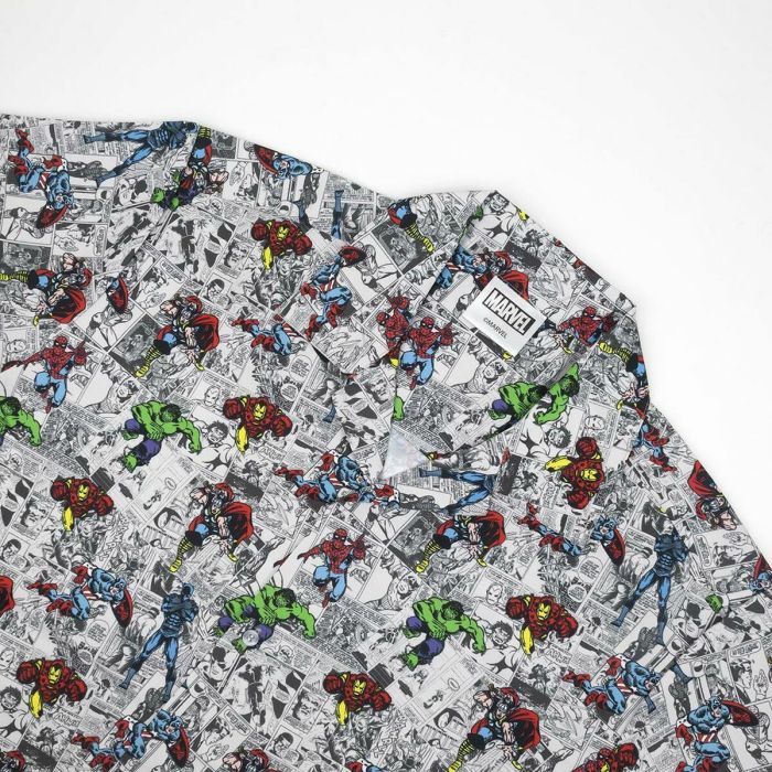 Camisa Marvel Gris claro (Adultos) 4