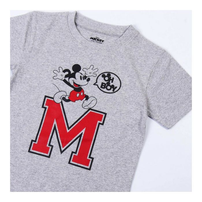 Camiseta de Manga Corta Mickey Mouse Gris 1