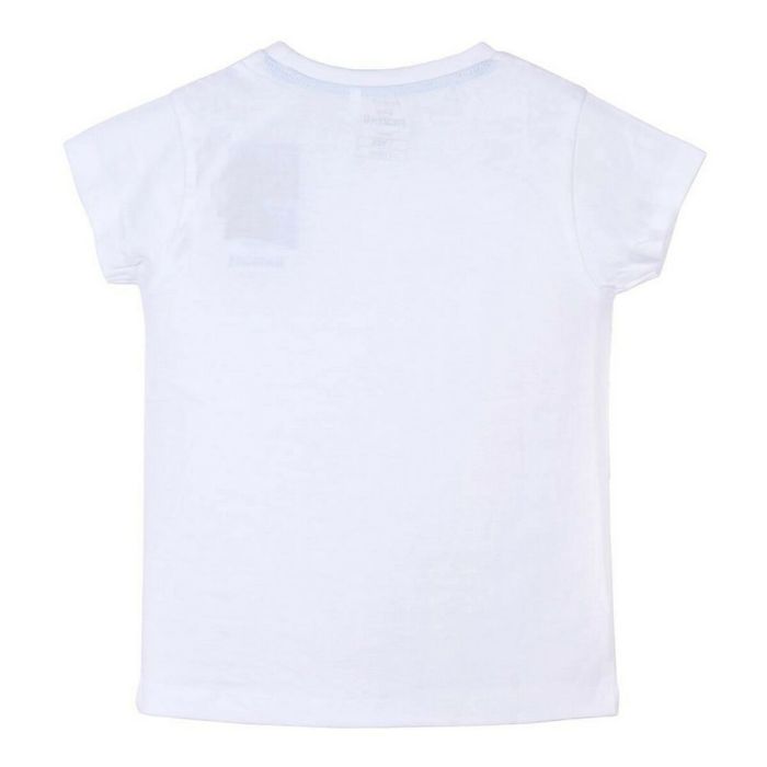 Camiseta de Manga Corta Infantil Frozen Blanco 4