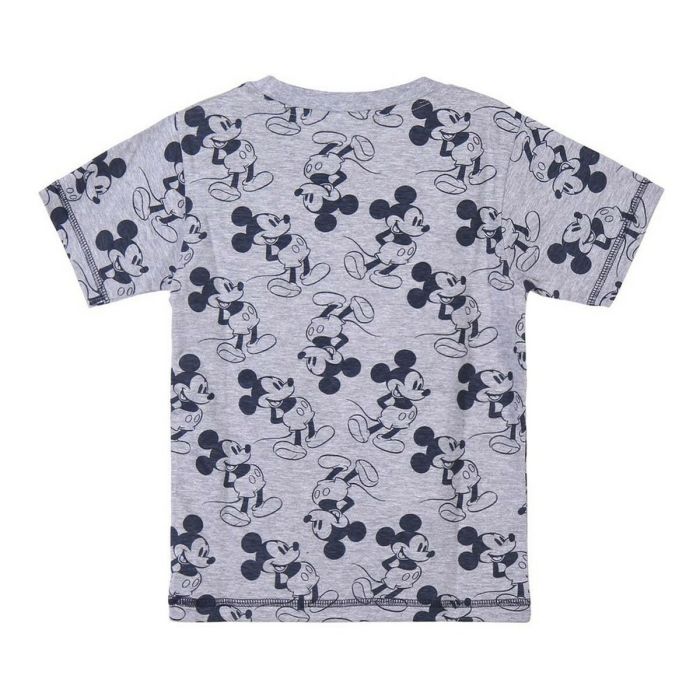 Camiseta de Manga Corta Infantil Mickey Mouse Gris 7