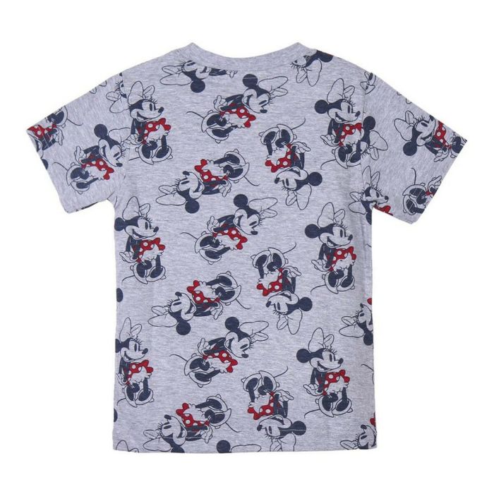 Camiseta de Manga Corta Infantil Minnie Mouse Gris 7