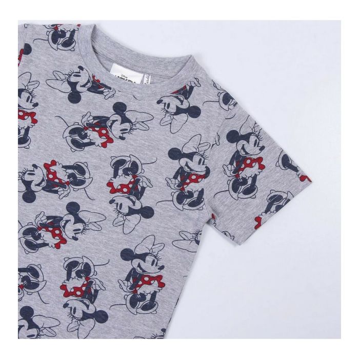 Camiseta de Manga Corta Infantil Minnie Mouse Gris 3