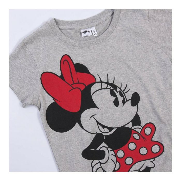 Camiseta de Manga Corta Infantil Minnie Mouse Gris 2