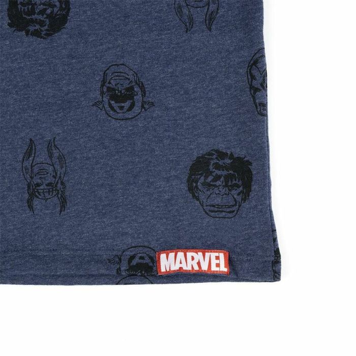 Camiseta de Manga Corta Hombre Marvel Azul oscuro Adultos 2