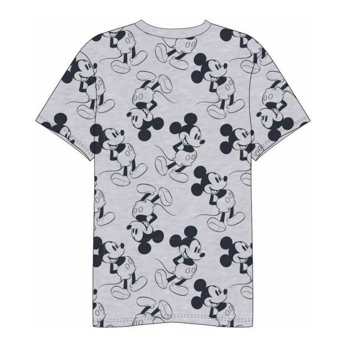 Camiseta de Manga Corta Hombre Mickey Mouse Gris Adultos 2