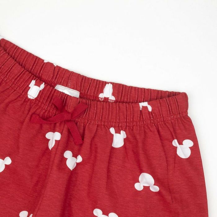 Pijama de Verano Minnie Mouse Rojo Mujer Gris 4