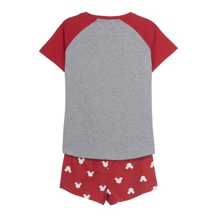 Pijama de Verano Minnie Mouse Rojo Mujer Gris 3
