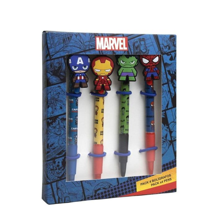 Set de Bolígrafos Marvel 4 Piezas 2