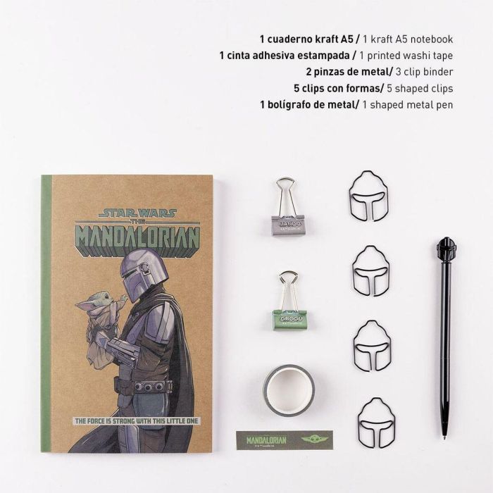 Set de Papelería The Mandalorian 10 Piezas Verde 1