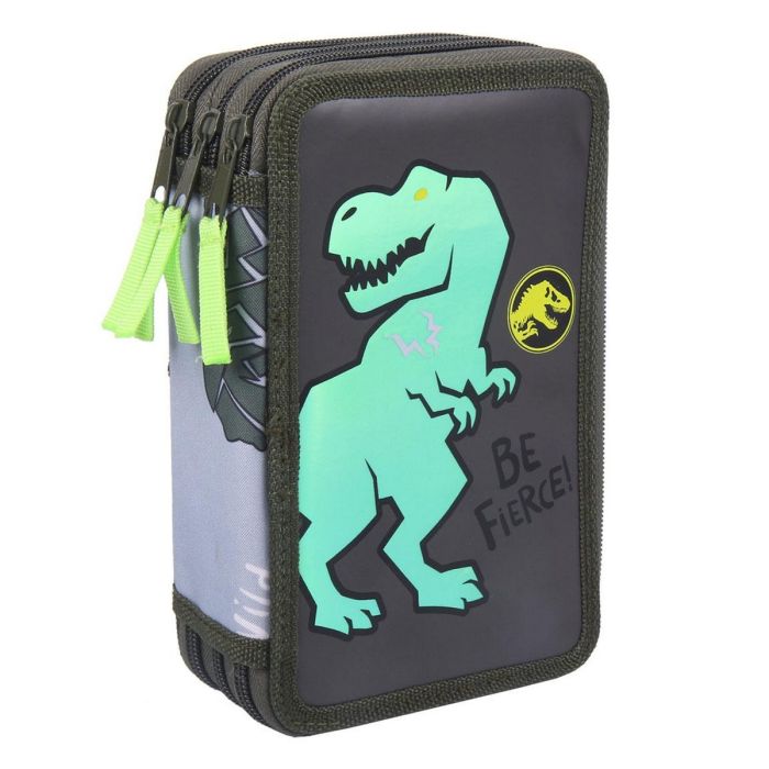 Estuche Escolar con Accesorios Jurassic Park Estuche Escolar Verde oscuro (12,5 x 6,5 x 19,5 cm) 4 Estuche Escolar con Accesorios Jurassic Park Estuche Escolar Verde oscuro (12,5 x 6,5 x 19,5 cm) 4