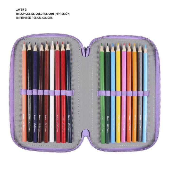 Estuche Escolar con Accesorios Frozen 43 Piezas Lila (12,5 x 6,5 x 19,5 cm) 2 Estuche Escolar con Accesorios Frozen 43 Piezas Lila (12,5 x 6,5 x 19,5 cm) 2