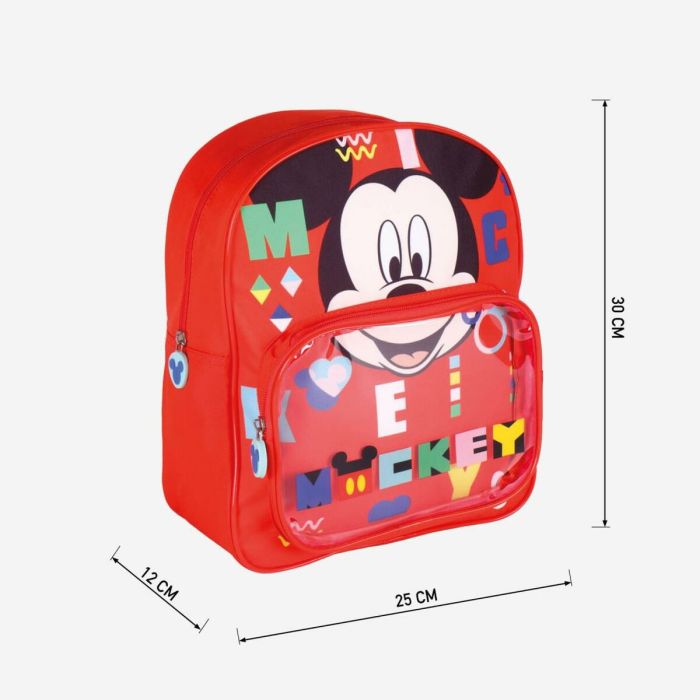 Mochila Escolar Mickey Mouse Rojo (25 x 30 x 12 cm) 5