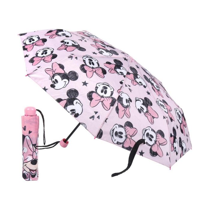 Paraguas Plegable Minnie Mouse Rosa (Ø 92 cm)