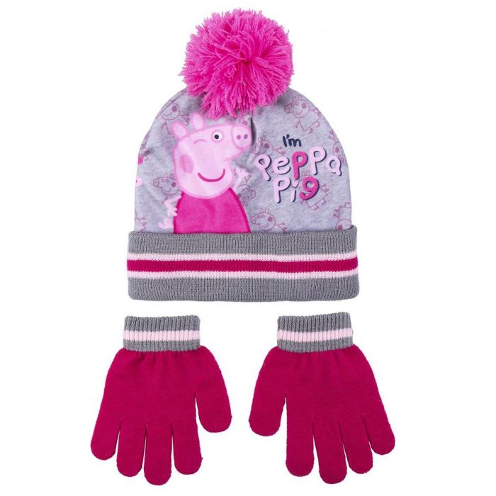 Gorro y Guantes Peppa Pig Gris (Talla única) 0 Gorro y Guantes Peppa Pig Gris (Talla única) 0