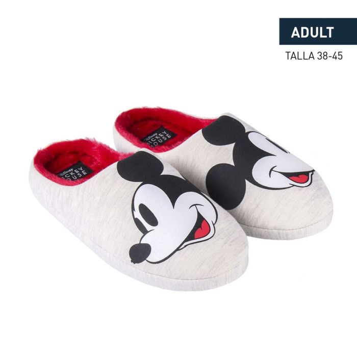 Zapatillas de Estar por Casa Mickey Mouse Poliéster Gris claro TPR 5