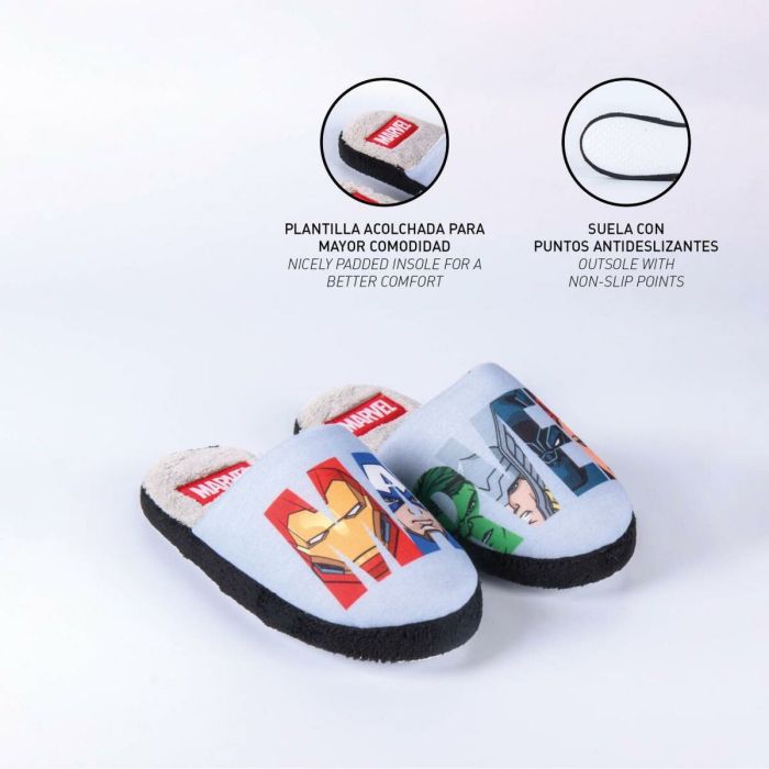 Zapatillas de Estar por Casa Marvel Gris claro 5 Zapatillas de Estar por Casa Marvel Gris claro 5