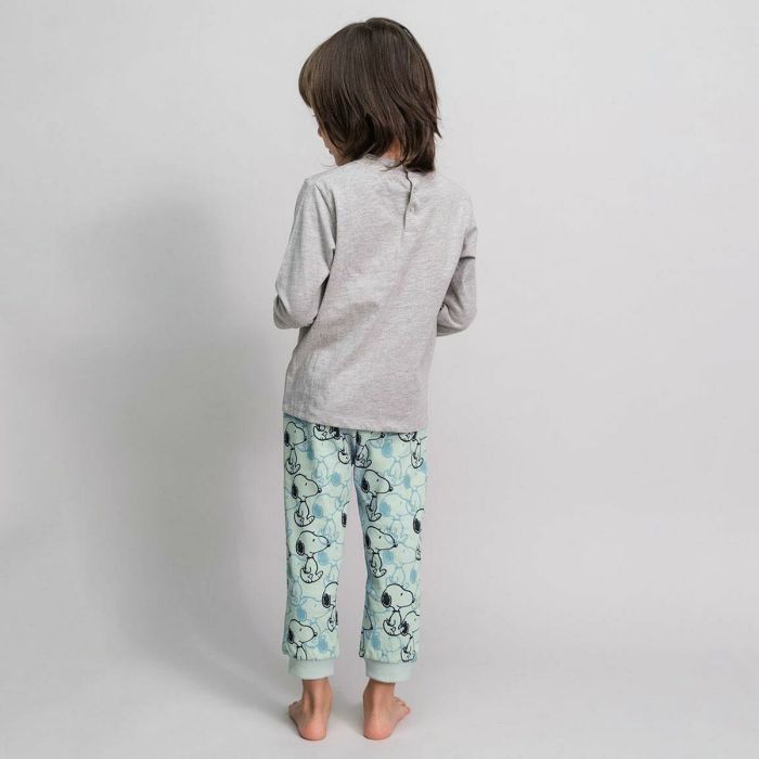 Pijama Infantil Snoopy Gris Verde 2