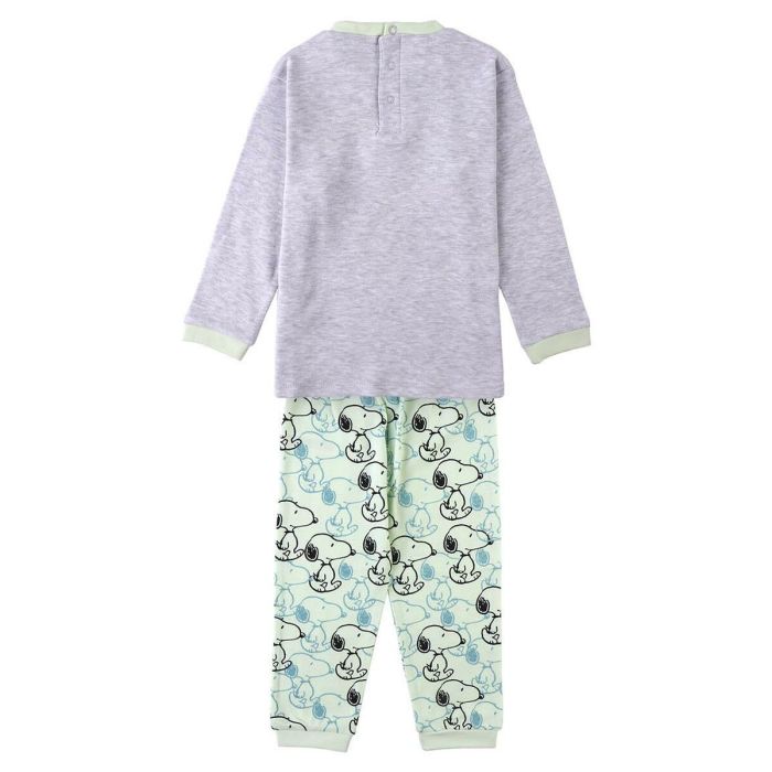 Pijama Infantil Snoopy Gris Verde 3