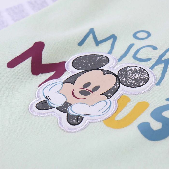 Pijama Infantil Mickey Mouse Verde Gris Rosa 3
