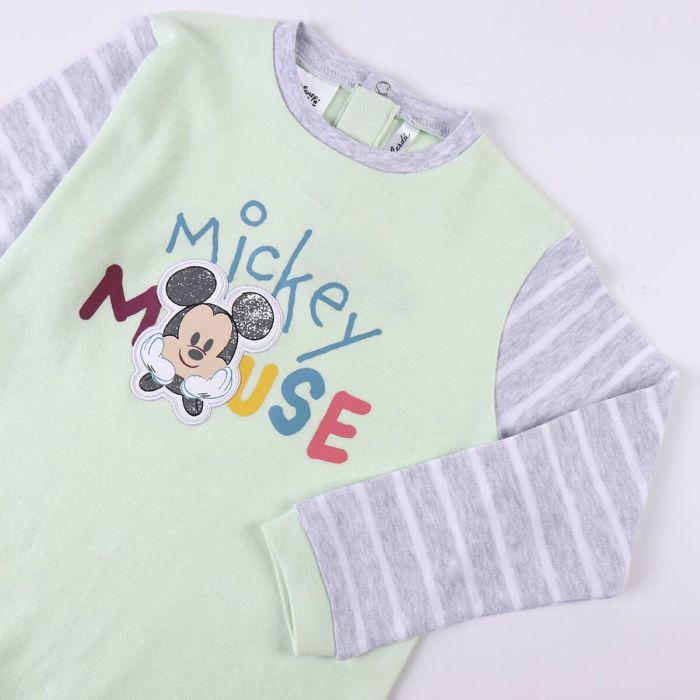 Pijama Infantil Mickey Mouse Verde Gris Rosa 5