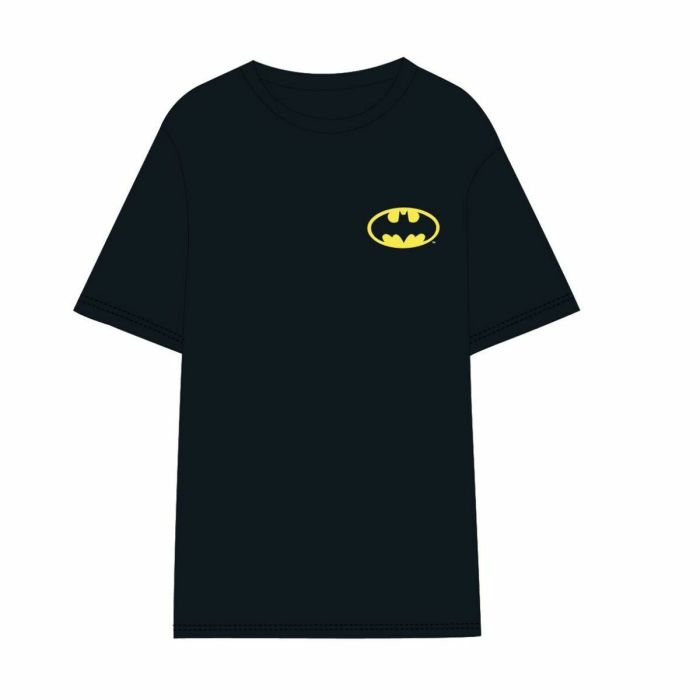 Camiseta de Manga Corta Hombre Batman Negro Unisex adultos 1