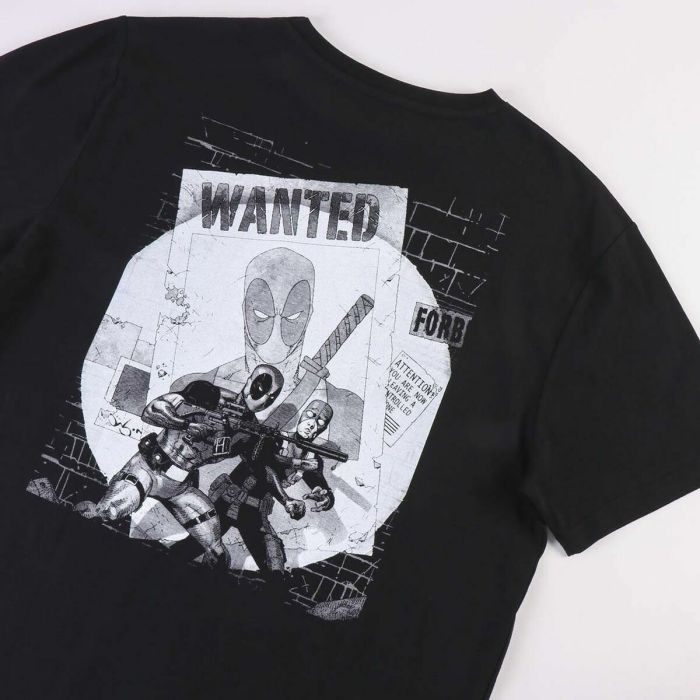Camiseta de Manga Corta Unisex Deadpool Negro 2