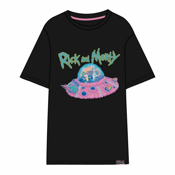 Camiseta de Manga Corta Unisex Rick and Morty Negro 1
