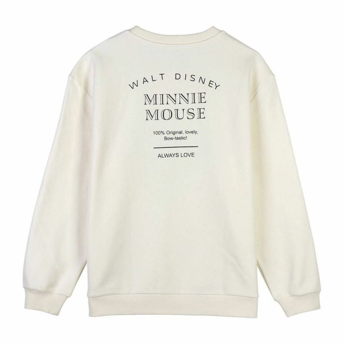 Sudadera sin Capucha Mujer Minnie Mouse Beige 2