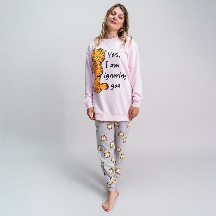 Pijama Garfield Rosa claro 2
